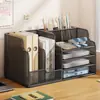 Suporte de Mesa Metálico para Arquivos Rack de Armazenamento Organizador de Mesa de Escritório Caixa de Arquivos de Ferro Material de Papelaria para Escritório Arquivo