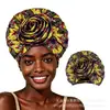 Novo chapéu turbante floral transfronteiriço, head wrap estampado estilo boêmio europeu e americano, chapéu de aba larga forrado e moderno de puxar