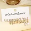 Pendientes Redondos de Perla con Tachuelas de Diamante Minimalistas de Lujo Ligero Transfronterizos Europeos y Americanos con Diseño Exquisito y de Alta Gama