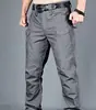Calça Tática de Ponto Cruzada Multi-bolso Resistente ao Desgaste Roupa de Trabalho Calça Xadrez Tamanho Grande Masculina para Uso Externo