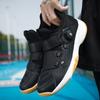 Tênis de Badminton com Placa de Carbono Real, Profissional Masculino com Fivela Rotativa, Tênis Esportivo Respirável, Outono e Inverno, Antiderrapante, Resistente ao Desgaste, Amortecedor, Masculino e Feminino