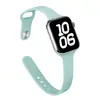 Pulseira de Silicone para Relógio Compatível com Apple iWatch Fivela Invertida S11 Cintura Fina Clássico S10 Modelo Fino 987 Cor Sólida