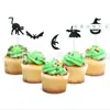 Halloween Cartel Negro Cartel para Pastel Postre de Fruta Tarjeta de Decoración Fiesta de Halloween Escritorio de Fiesta 15