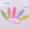 Pinza para el Cabello de Niña Estilo Coreano Doble Corazón Color Caramelo Sencillo Punta Pinza para Flequillo Pinza Superior Pinza Lacada Base para Accesorios del Cabello Venta al por Mayor