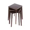 Taburete Cuadrado de Madera Maciza para el Hogar Sala de Estar Comedor Silla de Comedor Taburete Simple Venta al por Mayor para el Hogar Taburete Apilable