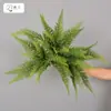 Plantas de Helecho Simuladas, Hojas de Helecho de Doble Capa, Decoración para el Hogar de Interior, Accesorios de Pared de Planta de Goma Suave, Decoración de Arreglo Floral de Planta Verde, Hojas de Helecho