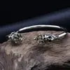 Joyería de Plata de Ley S925 Pulsera Corona Payaso Seiko Simple Retro Plata Tailandesa Pulsera Abierta Venta al por mayor de fábrica