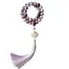 Pulseira Bodhi Roxa Flutuante com Mantra de Seis Palavras, Duplo Círculo, Bodhi de Mão, Pingente Estilo Chinês para Homens e Mulheres, Contas Budistas, Atacado