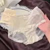 Bragas Sexys de Encaje Hueco Pure Desire para Mujer, Cintura Media-Baja, Satén Perlado, Malla Transparente, Amigables con la Piel, Suaves, Sin Pellizcar el Trasero