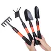 Pá de Jardinagem Cinco Dentes Cabo de Plástico Enxada de Jardim Rastelo Conjunto de Ferramentas de Jardinagem Kit Com Cabo Estendido Conjunto de Ferramentas Manuais de Jardim