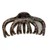 Pinza para el pelo simple con estampado de leopardo ámbar para la parte trasera de la cabeza de mujer Pinza para el pelo Pinza para el pelo de alta gama Pinza de tiburón Pinza para el pelo nueva Accesorio para el pelo