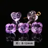 Cuentas Sueltas de Amatista Lavanda Natural en Forma de Corazón, Cuentas Espaciadoras de Corazón Transparente Color Melocotón Morado Claro, Accesorios para Manualidades con Cuentas Hechos a Mano, Venta al por Mayor desde el Fabricante