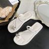 Chanclas de Tanga con Pedrería Plana para Verano para Mujer 2025 Nueva Moda Versátil Playa Marítima Sandalias de Suela Blanda