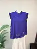 Zhi LiNuevo Estilo Chino Mariposa Hueca Textura Agrietada Camisa Pequeña Cuello Alto Top Sentido del Diseño 26 Verano Nuevo Estilo Estilo Nacional