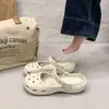 Zuecos de Verano para Mujer, Nuevo Estilo, de Fábrica en Stock, Zapatillas Cerradas Antideslizantes de Suela Gruesa, Zapatos Versátiles para Exteriores de Suela Blanda, Venta al por Mayor
