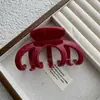 ¡Serie Roja de Año Nuevo! Pinza Grande para Agarrar Carta Etiqueta Dorada Parte Posterior de la Cabeza Pinza Tiburón para el Cabello Accesorios para el Cabello Sombrerería Horquilla Agarre para el Cabello
