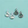 Colgante Panda Bambú Estilo Chino Plata Esterlina S925 Carácter Fu de Paz Anillo de Bambú Colgante Accesorios para Pulsera DIY