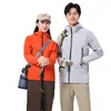 Macacão de Esqui Softshell para Uso Externo Roupa de Trabalho para Homens e Mulheres À Prova de Vento Impermeável Respirável com Capuz Montanhismo Ciclismo Jaqueta Casaco Personalizado