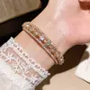 Pulsera de Metal Estilo Transfronterizo Europeo y Americano Diseño Exagerado Nicho Retro Hueco Circonita Pulsera Lujo Ligero Sensación de Alta Gama Joyería de Mano