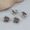 Plata de ley 925 accesorios de gancho de mariposa negro tinta gancho desgastado vintage accesorios de hebilla de cola de botón material DIY venta al por mayor