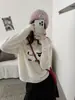 Suéter de Lana Redondo con Dibujo de Oveja para Mujer, Holgado, Estilo Coreano Otoño Invierno, Delgado, Moda, Prendas de Punto Versátiles