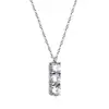 Collar de Acero de Titanio Chapado en Oro Real con Circonita Redonda Microincrustada, Cadena Elegante Ins para Clavícula para Mujer, Collar Deslumbrante Chapado en Oro de Nicho