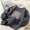 Sudadera de Primavera y Otoño para Niños, Sudadera Estampada para Niños Mayores, Sudadera de Otoño para Niños, Ropa Holgada de Manga Larga con Cuello Redondo