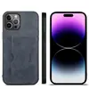 Denior es Adecuado para iPhone15Promax Imitación Cuero Retro 14 Funda para Teléfono Móvil 15Plus Portatarjetas Funda de Cuero 13Mini