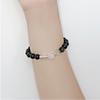 Pulsera de obsidiana natural para mujer y hombre, plata 925, ojos de doble color, regalo Tanabata para pareja, venta al por mayor