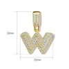 Colar Europeu e Americano Transfronteiriço Novo Estilo Pingente com Design de Letra 26 Letras Micro-Incustado com Diamante, Material de Cobre com Senso de Design