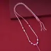 Corda de algodão trançada estilo Xizang para colar, cordão para pendurar thangka de amuleto budista, corrente de franja para suéter, pingente trançado de quatro fios feito à mão