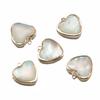 Colgante de corazón de abulón con carcasa blanca de epoxi, estrella, pendientes hechos a mano para DIY, collar, accesorios de joyería, material de concha blanca
