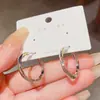 Brincos de argola de metal da moda estilo coreano para mulheres, novo modelo 2026, brincos de nicho únicos de alta qualidade e da moda