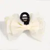 Pinza para el cabello de color sólido simple estilo coreano con lazo para recogidos, pinza de tiburón exquisita para el cabello, accesorio para el cabello versátil y elegante para mujeres