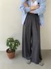 Pantalones de Lana Anchos para Mujer, Nuevos de Primavera y Otoño, de Punto de Cintura Alta, Moda Casual Larga, hasta el Suelo, Cálidos y Adelgazantes