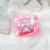 Bolsa de Almacenamiento de Toallas Sanitarias Portátil Estilo Dibujos Animados para Niñas, Estuche para Compresas Menstruales de Estudiante con Cremallera, Bolsa Pequeña de Almacenamiento para Viajes