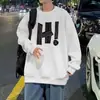 Sudadera de marca de moda americana de moda otoño e invierno, unisex, versión japonesa, casual y versátil, estilo Harajuku, jersey de cuello redondo