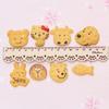 Galleta de animal de dibujos animados de Harajuku DIY accesorios para el cabello anillo para el cabello para niños accesorios para horquillas crema goma material para funda de teléfono