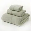 Toalhas Lisas Transfronteiriças, Toalhas 100% Algodão, Conjunto de Três Peças para Banho, Toalha de Rosto, Toalha de Banho, Toalha de Banho para Adultos de Comércio Exterior