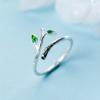 Anillo de Hoja, Moda de Lujo Ligero, Estilo Europeo y Americano, Anillo Abierto Elegante con Forma de Rama y Hoja para Mujer, Joyería al por Mayor