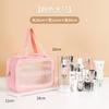 Transparente Cosméticos Bolsa pvc Lavagem Bolsa Conjunto de Três Peças Translúcido pu Fosco Banho Natação Armazenamento Bolsa Grande Capacidade Mulheres