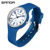 Reloj Sanda Simple para Niños Esfera Grande Estudiante Examen Silencioso Reloj de Cuarzo para Hombres y Mujeres Impermeable Fluorescente