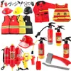 10 Sombreros de Bombero para Niños, Extintores, Pistolas de Agua, Trajes de Bombero de Juego, Trajes Impermeables de Bombero, Accesorios para Actuaciones en Escenario