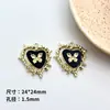 Colgante Creativo de Corazón con Zirconia de Goteo de Aceite Colgante de Aleación Material para Collar Pulsera Pendientes Accesorios de Ropa Hechos a Mano DIY