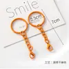 Llavero de anillo de plástico de colores Accesorios para abalorios DIY Colgante de anillo de resorte Gancho de campana Materiales para cadena de teléfono móvil