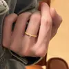 Nuevo Anillo de Oreja de Trigo Cruzado para Mujer Diseño de Nicho Retro Japonés Sensación de Alta Gama Lujo Ligero Anillo Abierto Ajustable