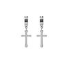 Moda comercio exterior nuevos aretes moda personalidad tendencia hombres y mujeres sin agujero en la oreja cruz clip para la oreja de acero inoxidable hebilla para la oreja