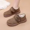 Zapatos Birkenstock de Suela Gruesa con Forro de Felpa Botas de Nieve para Mujer 2025 Nuevos Botines de Algodón Otoño e Invierno Zapatos Antideslizantes de Edamame Zapatos Cálidos de Algodón