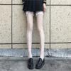 Malha de renda over-the-knee meias femininas japonesas bonito JK meias arrastão meias sexy emagrecimento coxa meias finas