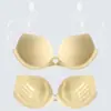 Patch de Silicone para Palma e Seio Peça Única Suporte para Seios Push-Up Invisível Sem Costura Aperto Lateral Anti-Queda Vestido Vestido de Casamento Peça Única Intimates Sutiã